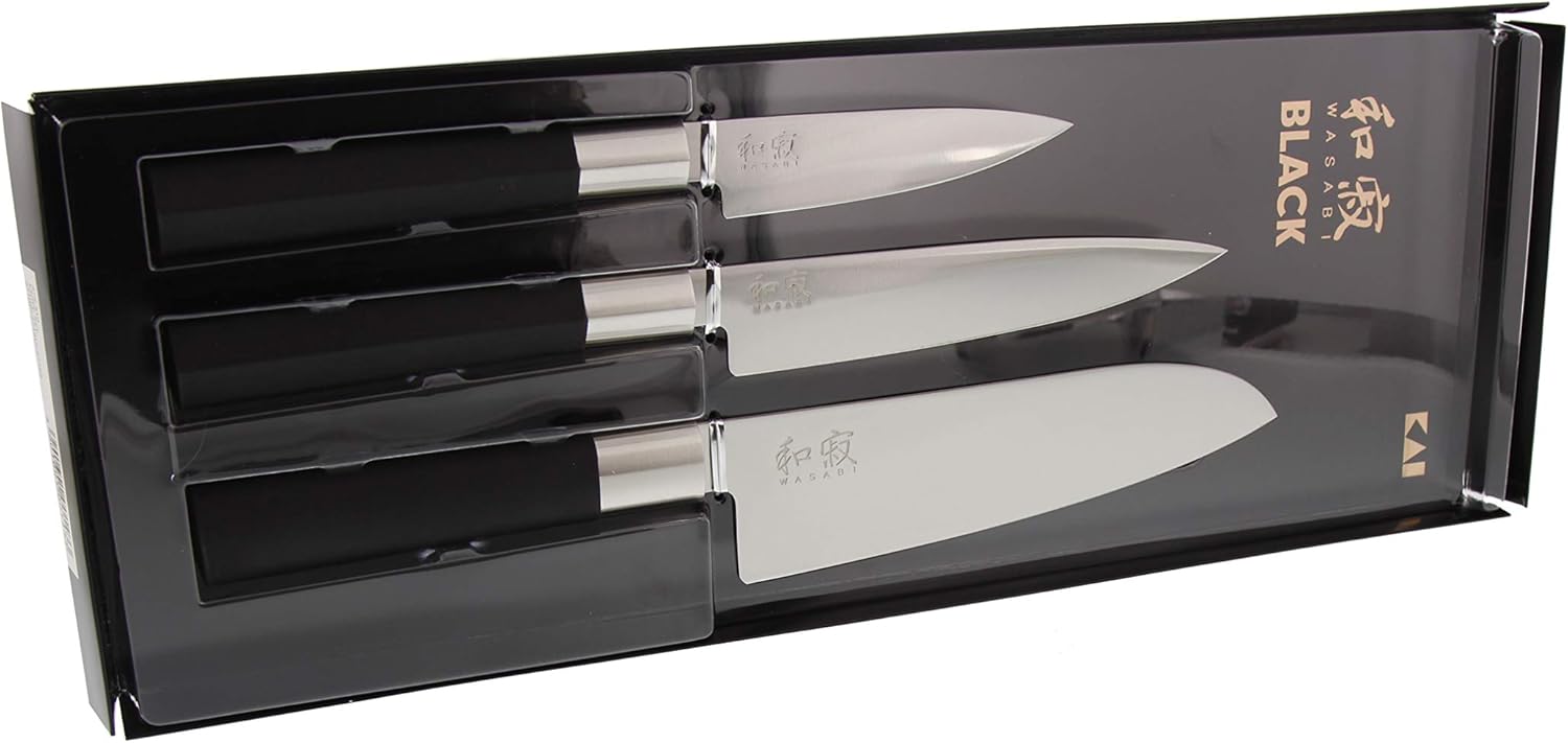 KAI Wasabi Black Set 3 couteaux